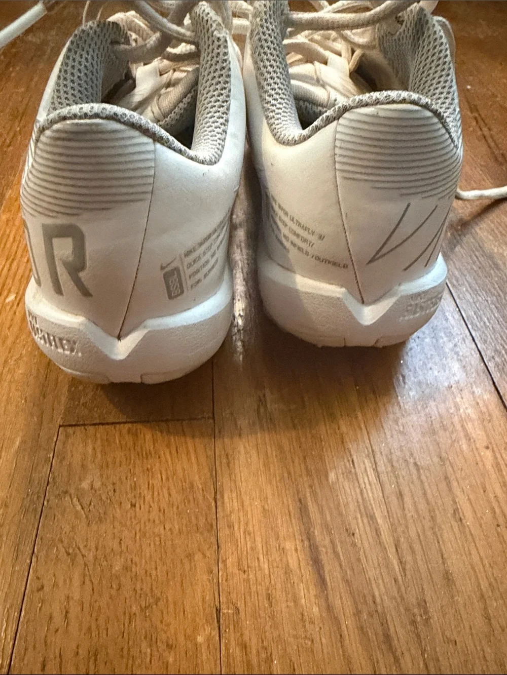 Nike Kids White and Grey Cleats